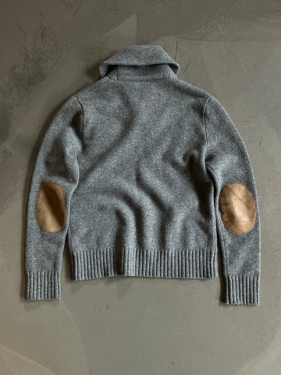 폴로 럭비 숄카라 엘보우 레더패치 니트 S(100) 상품이미지6