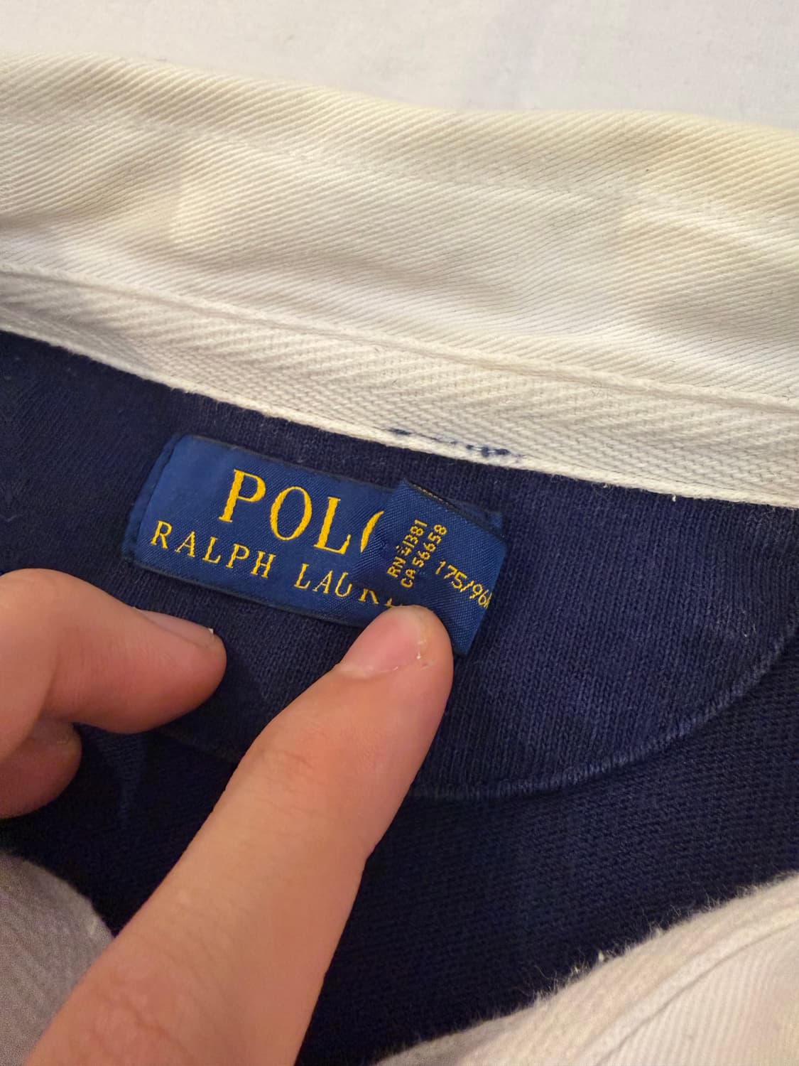 폴로 랄프로렌 럭비티 롱슬리브 카라티 네이비 상품이미지5