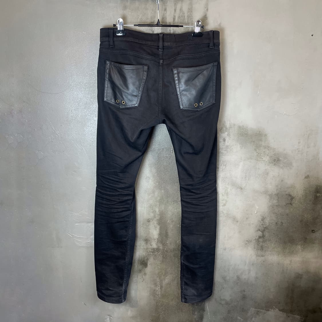 16aw 알렉산더 맥퀸 레더패치 라이더 데님 상품이미지6