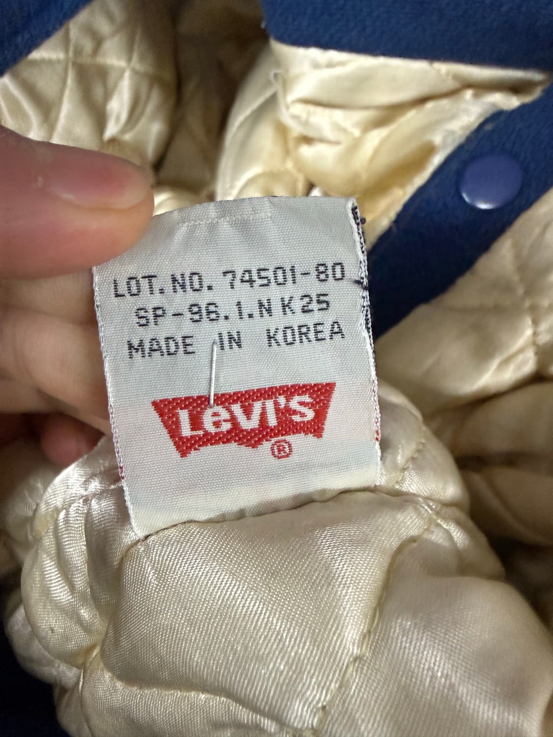 Levis 리바이스 90s 레더 슬리브 울 바시티자켓 상품이미지5