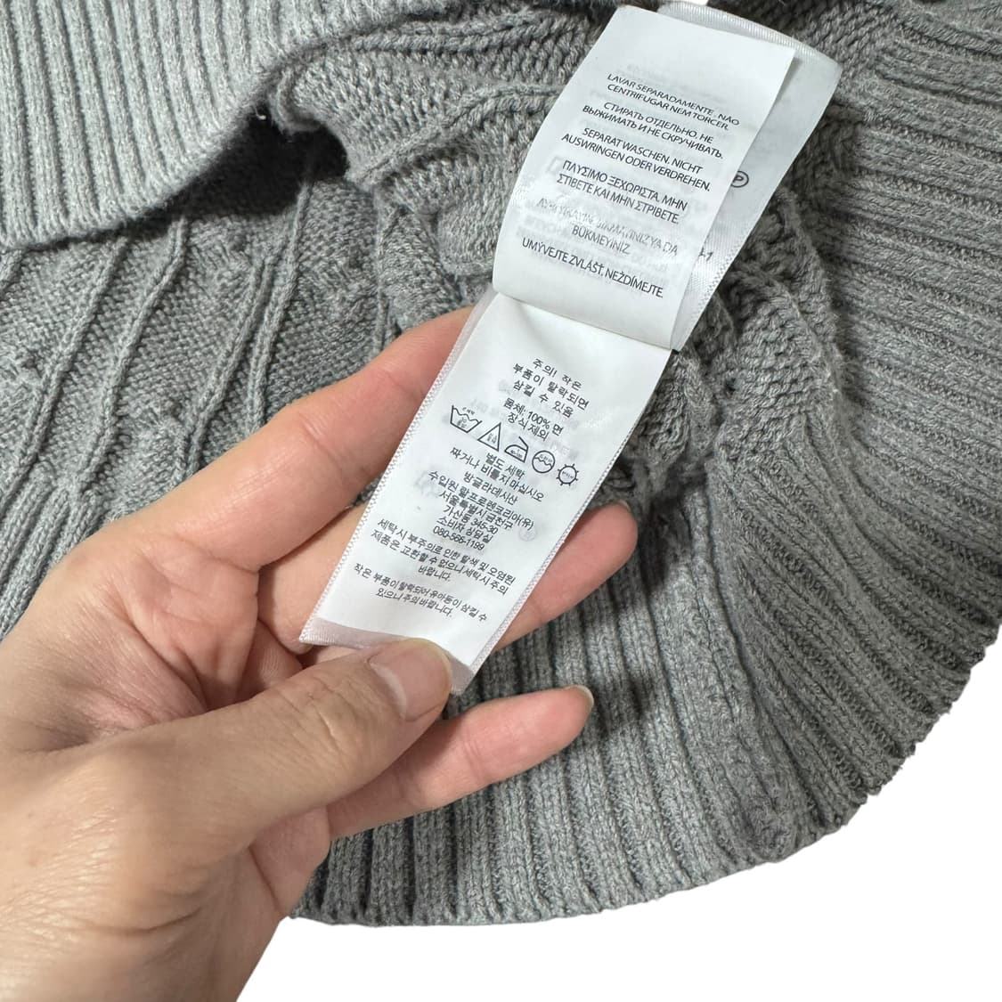 폴로 랄프로렌 그레이 꽈배기 니트 상품이미지4