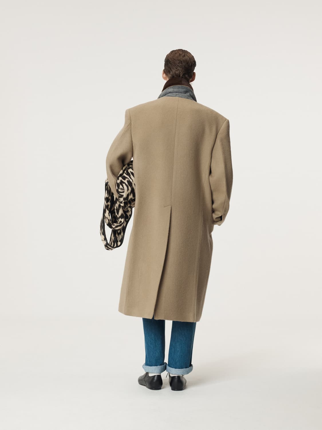 렉토 25FW 헤어리 울 싱글 코트 상품이미지4