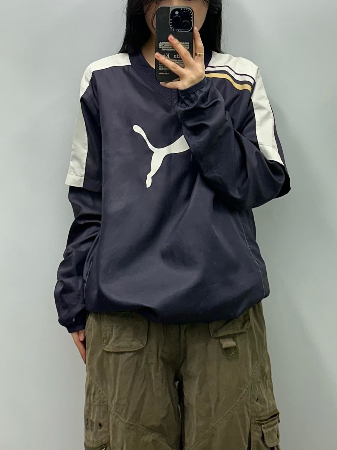 푸마 빅로고 네이비 웜업 상품이미지1