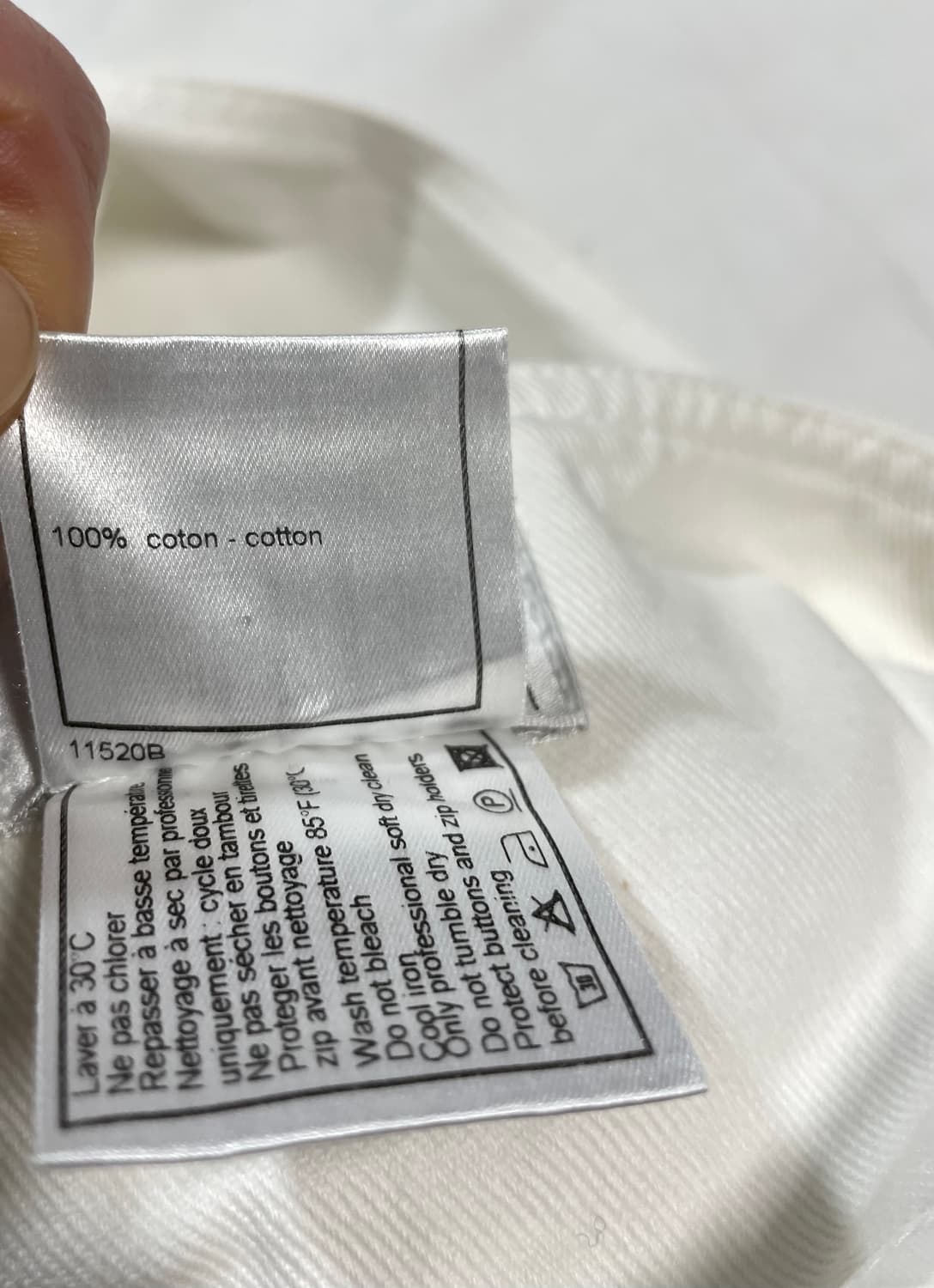 샤넬 01ss 화이트 데님 팬츠 상품이미지9