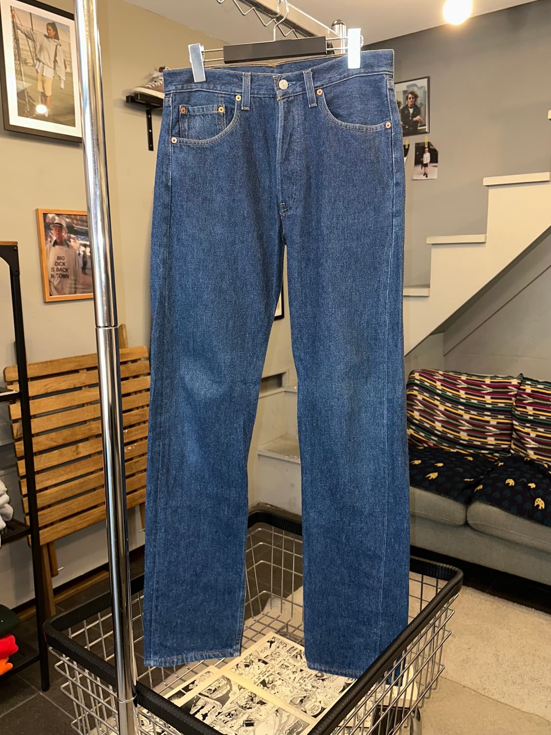 90’s Levi’s 501 544 denim mid-blue pants 상품이미지4