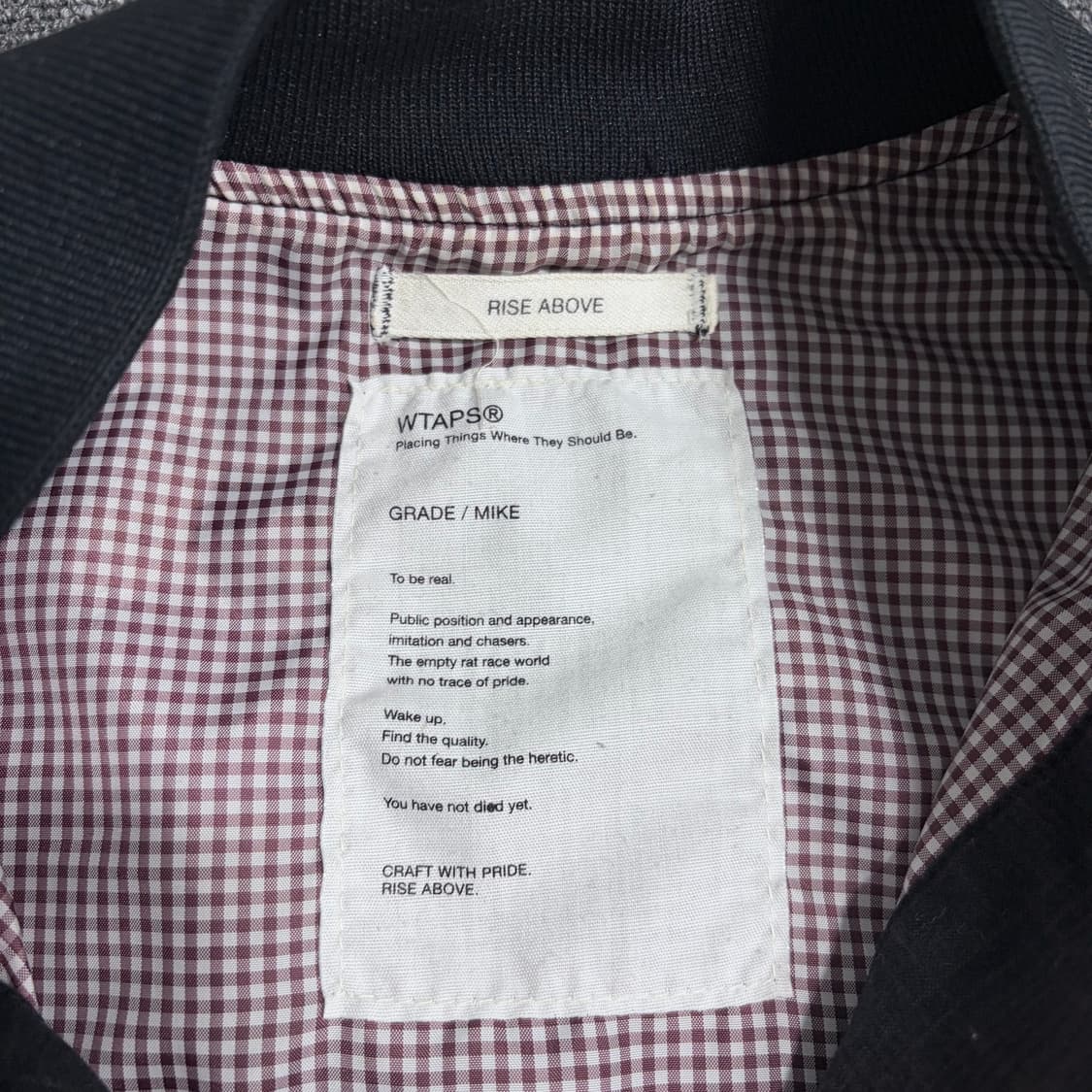 WTAPS 체크 블루종 자켓 상품이미지4