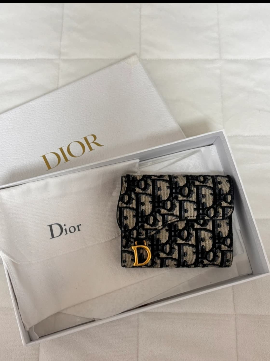 (새상품급/정품인증) 디올 Dior 오블리크 3단 여성 반지갑 상품이미지1