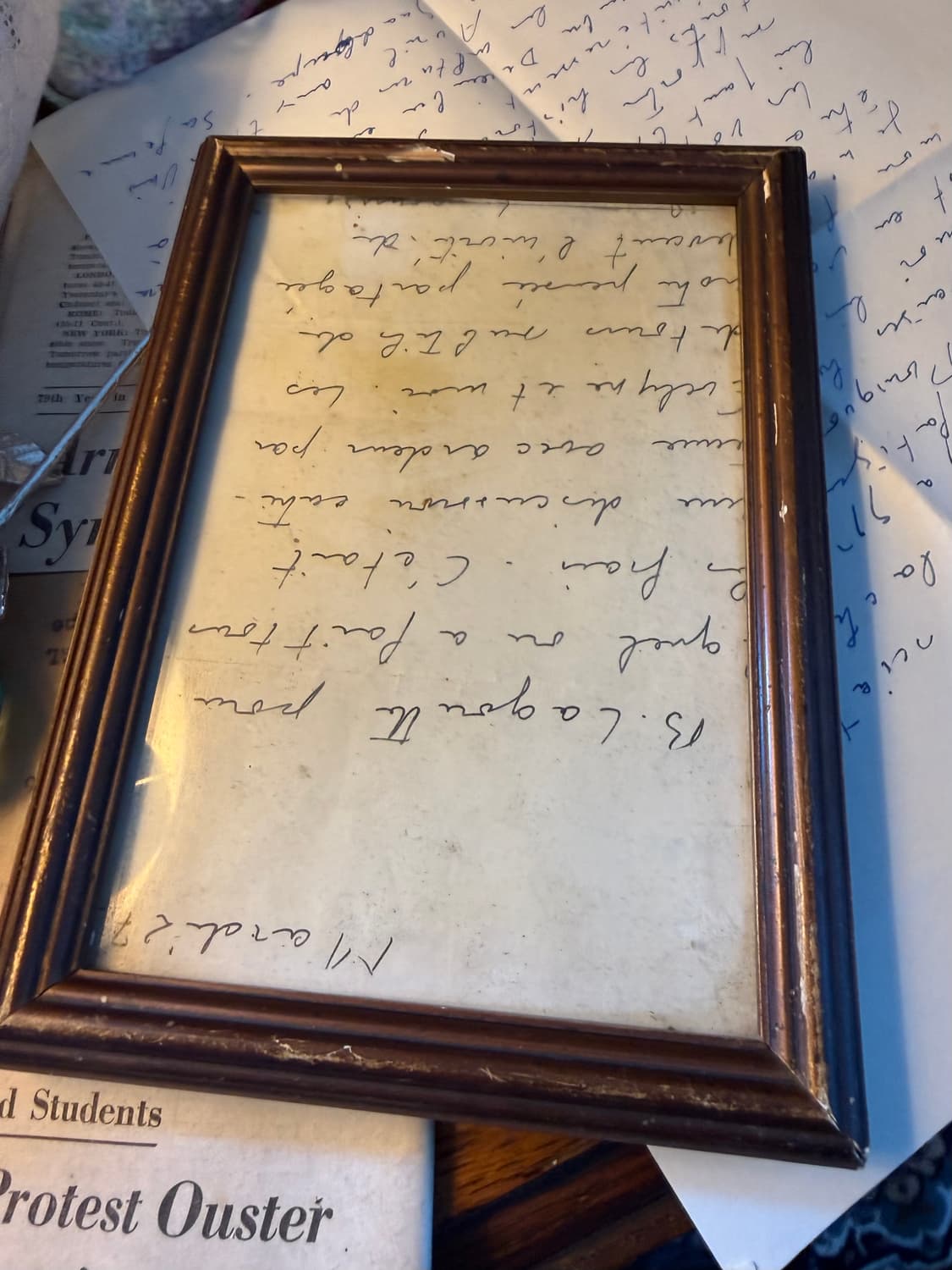 프랑스 빈티지 손글씨 액자 상품이미지4