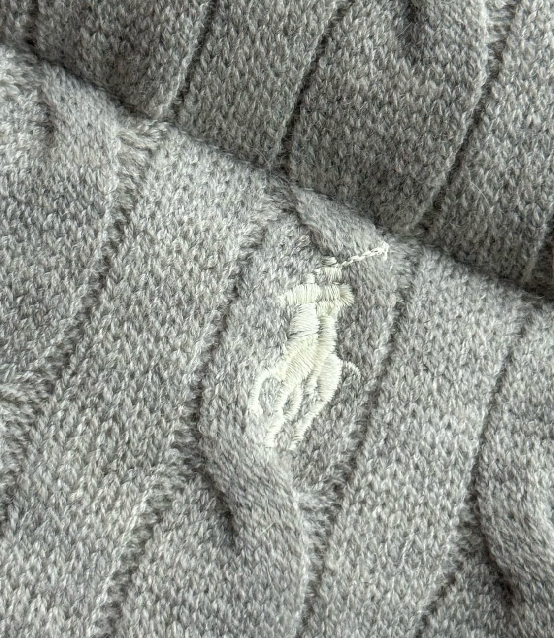 POLO 케이블 니트 후드 다운 코트 패딩 상품이미지3