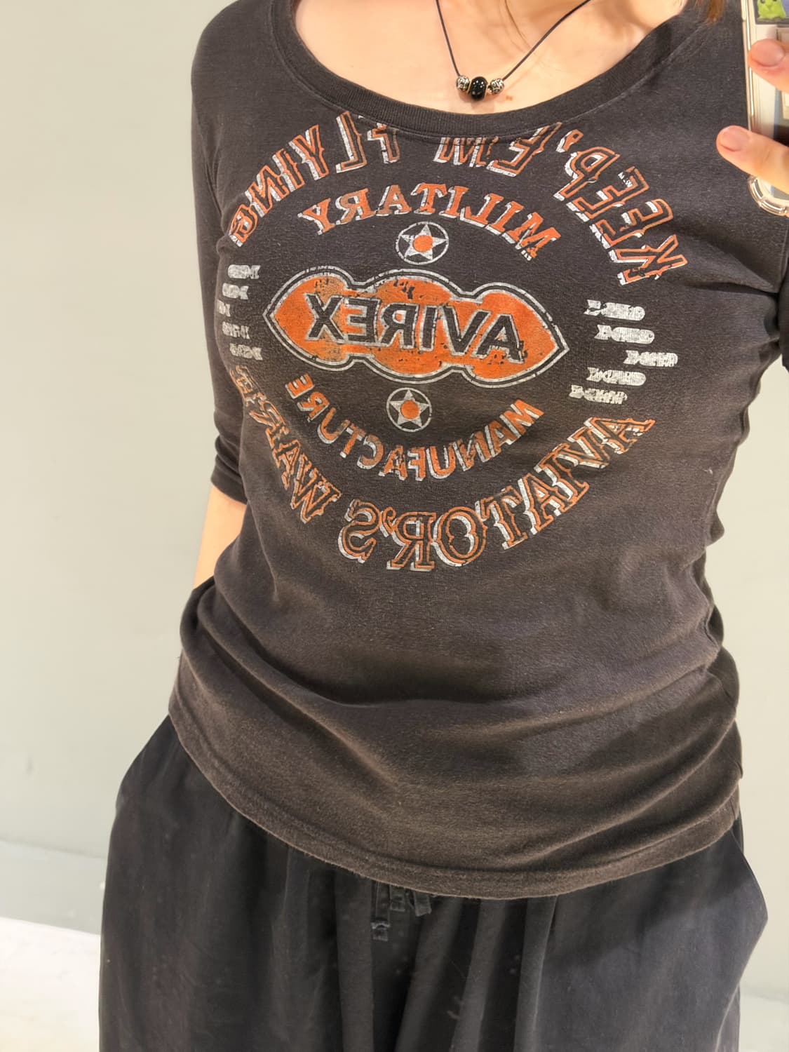 Avirex lettering detail t-shirt 상품이미지4