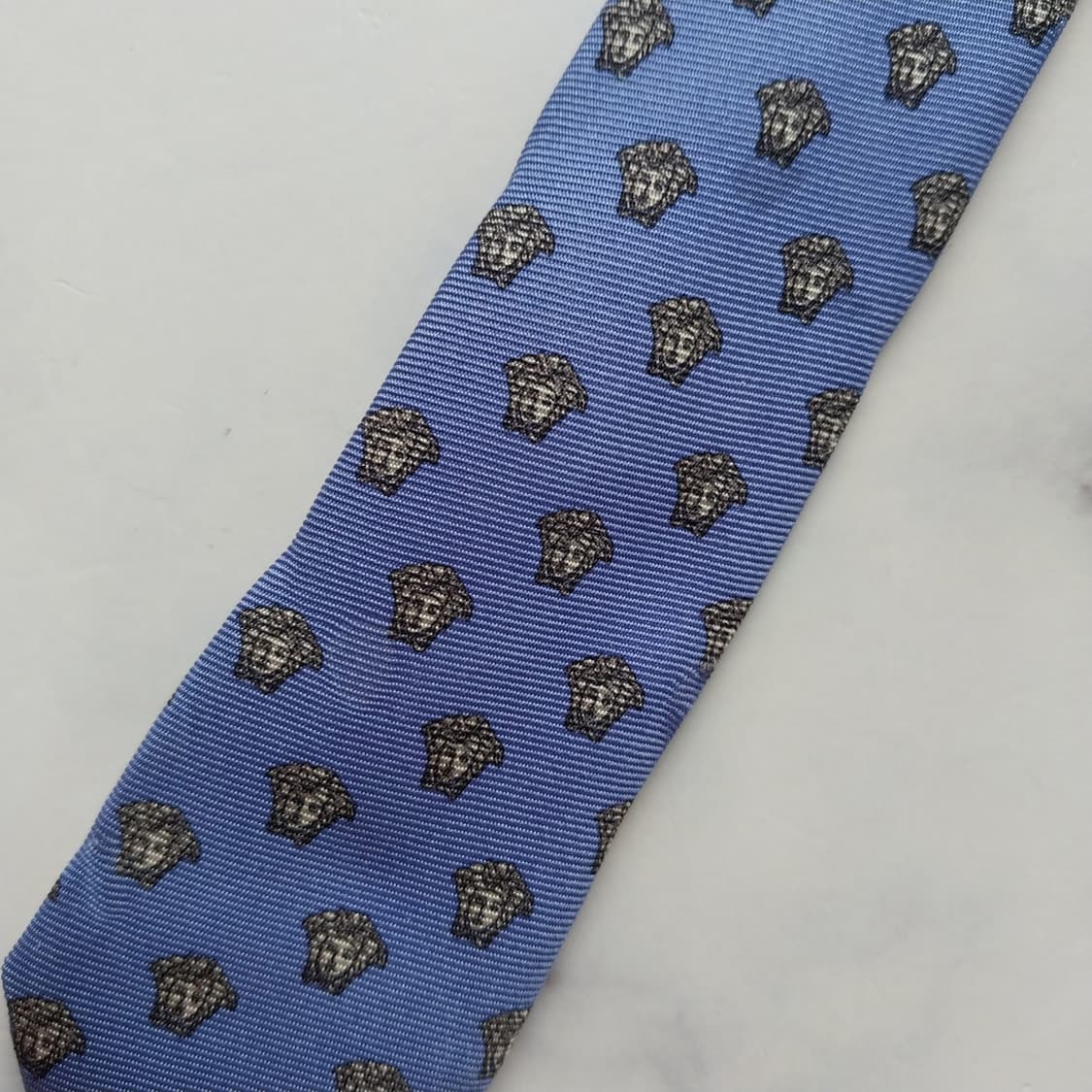 베르사체 실크 메두사 스트라이프 넥타이 9.1cm A등급 K2121 상품이미지7