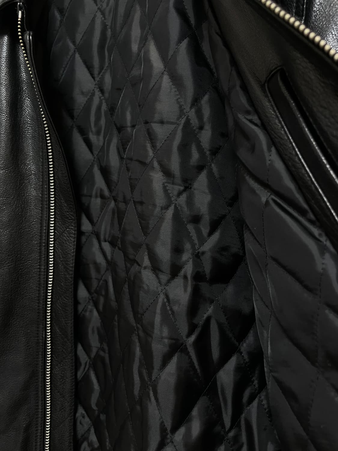 (XL) 싱글라이더 고트스킨 염소 가죽 레더 자켓 상품이미지5