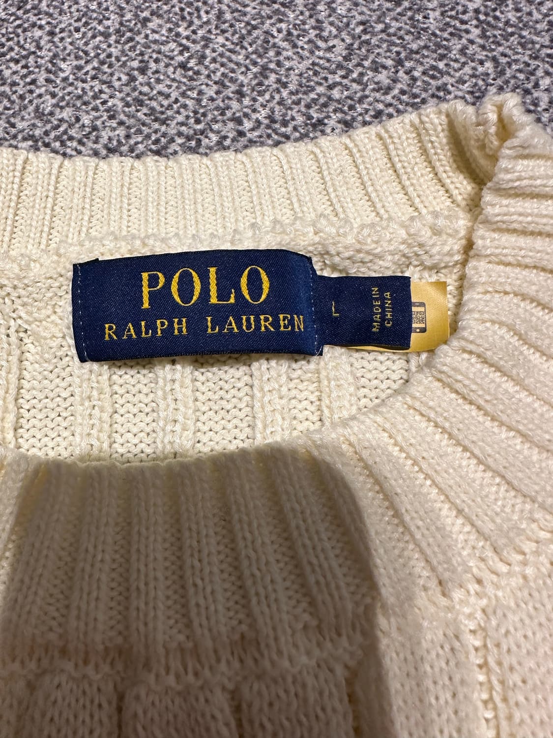 폴로랄프로렌 여성 케이블 니트 아이보리 L 상품이미지3