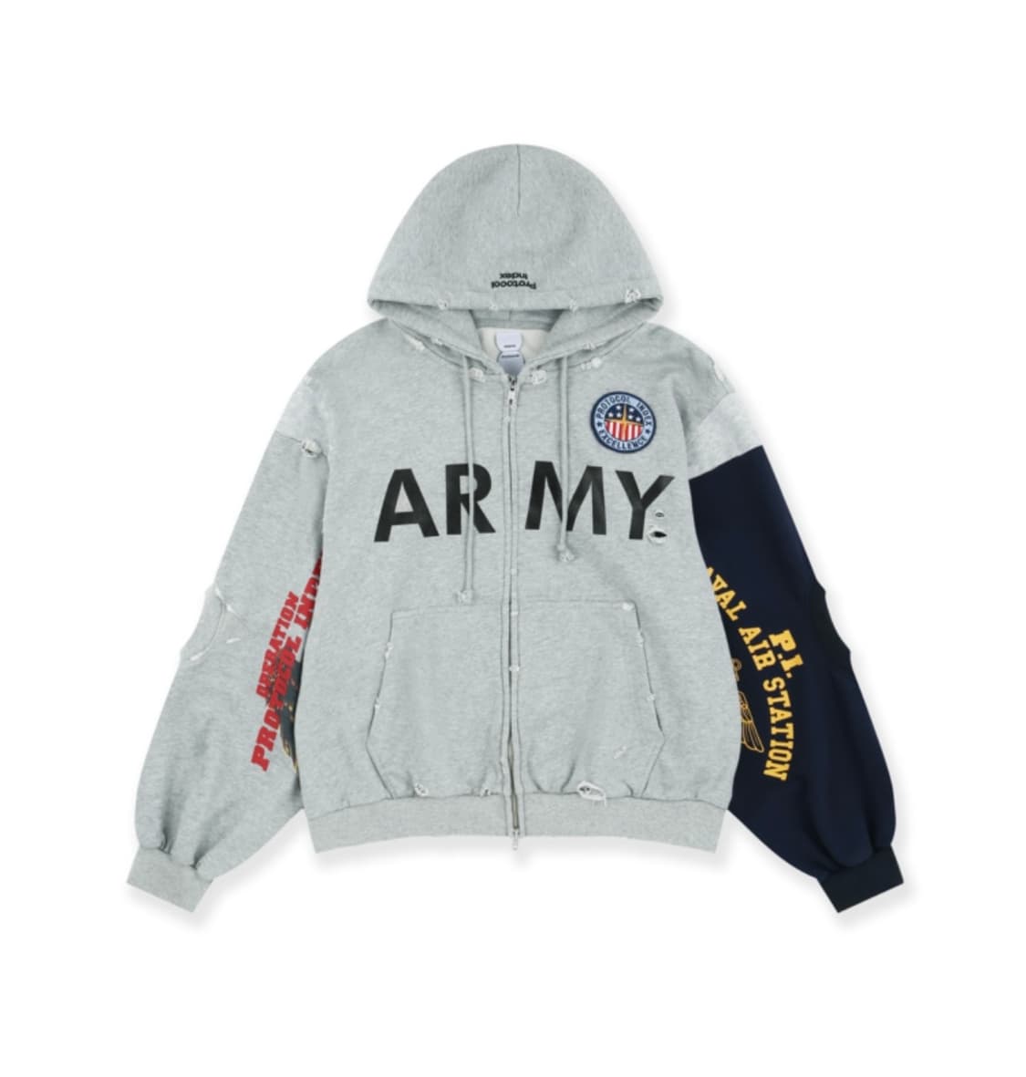 프로토콜 인덱스 후드 그레이 3사이즈 미개봉 protocol index 상품이미지1