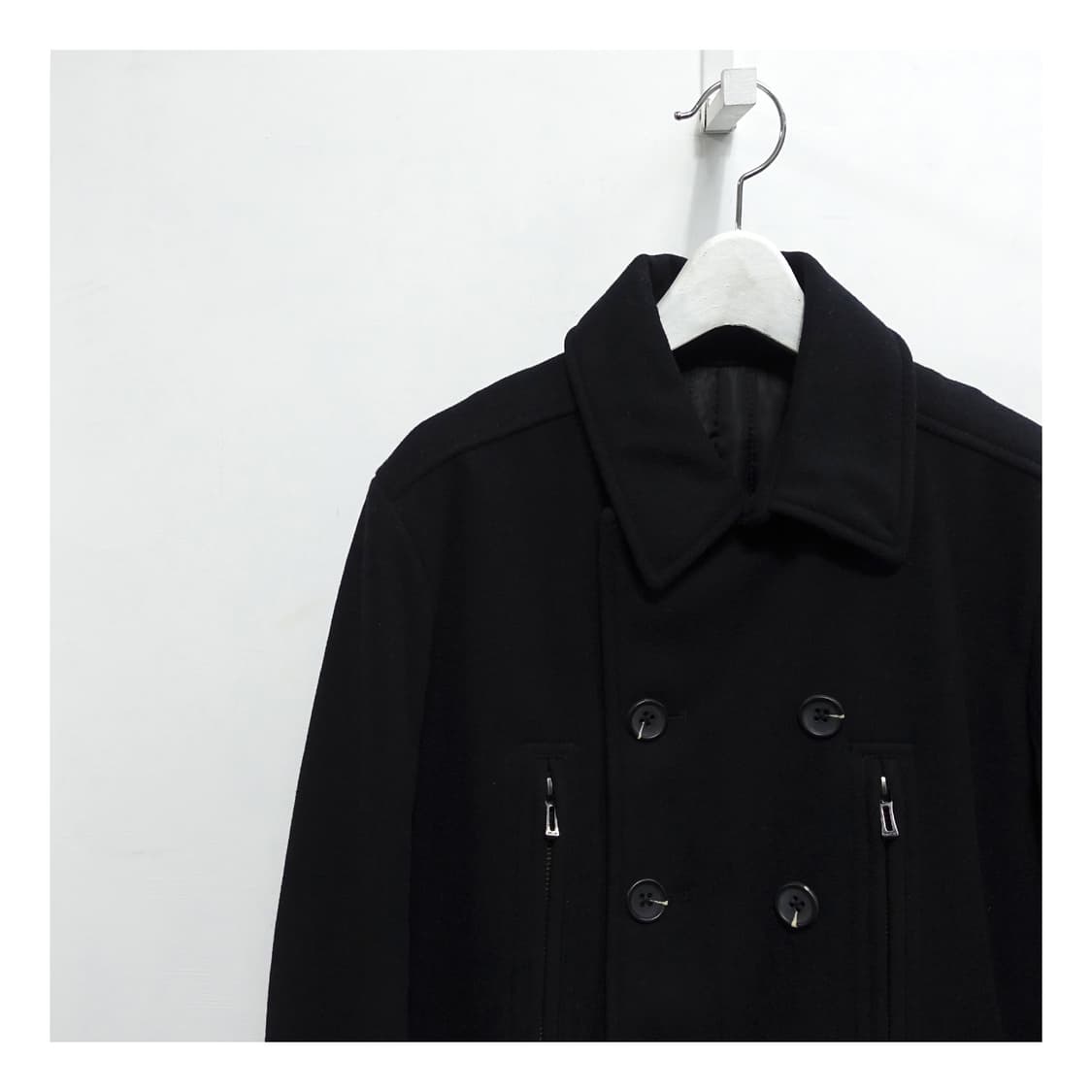 [46] SHELLAC 쉘락 블랙 더블버튼 레더 포켓 아티잔 나폴레옹자켓 상품이미지6