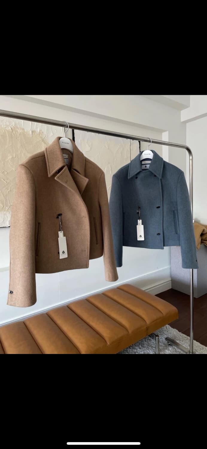 브리드 이중지 본딩 자켓 블루 상품이미지1