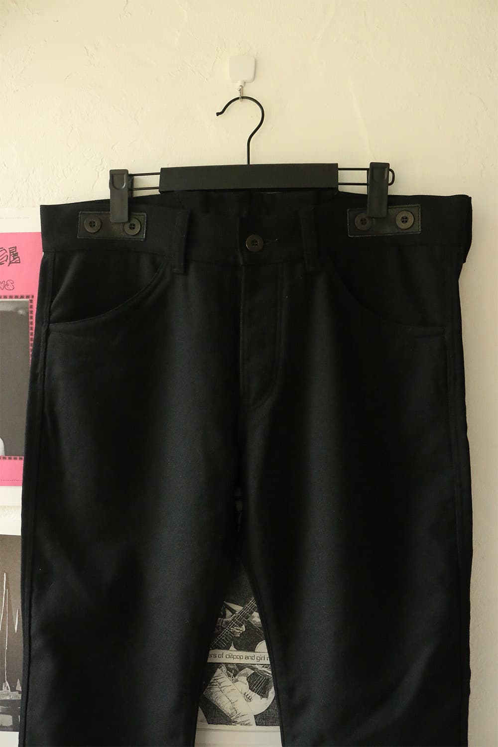 준야 와타나베 맨 블랙 신치백 울 팬츠 상품이미지5