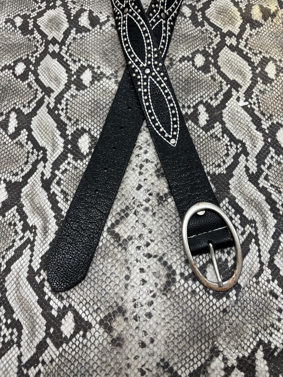 “Vintage” Western Studded Black Belt 상품이미지4