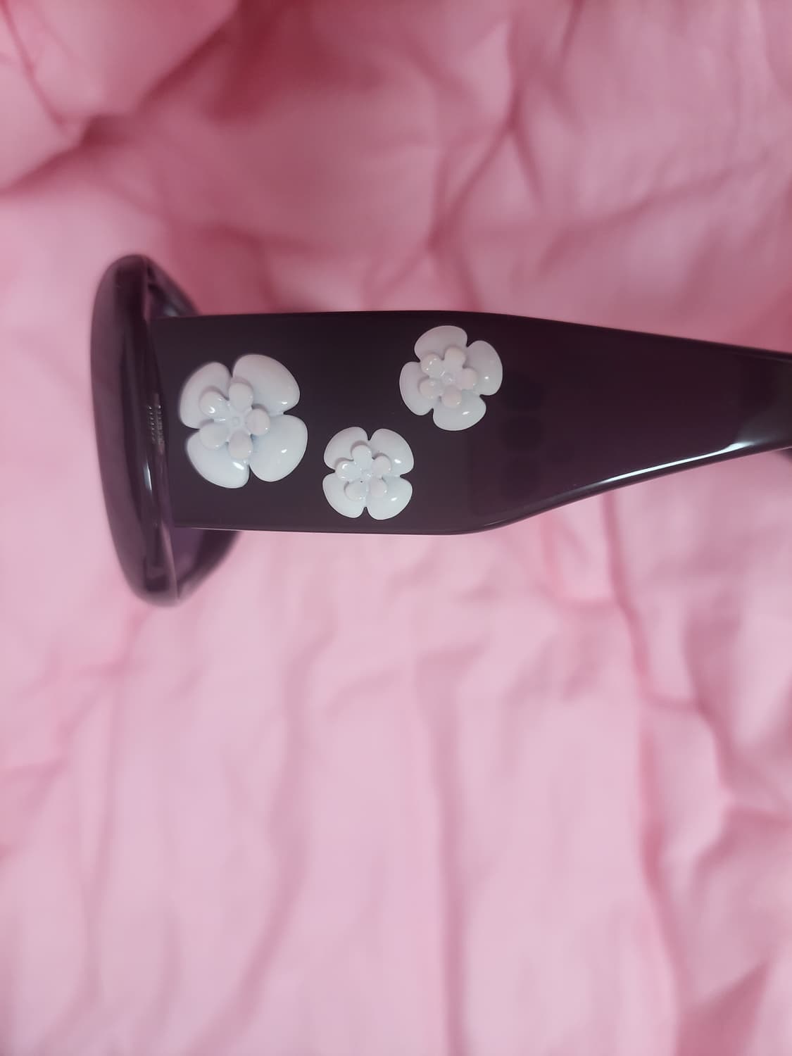 정품)급처상태좋음!샤넬 까멜리아 꽃 장식 로고 러블리 공주 선글라스 상품이미지4