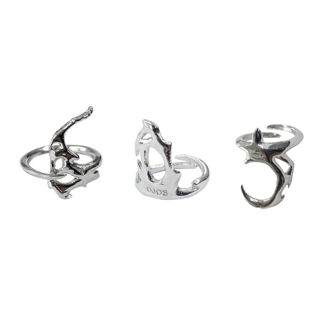 OJOS Stream Nail Ring (SET) / Silver 상품이미지1