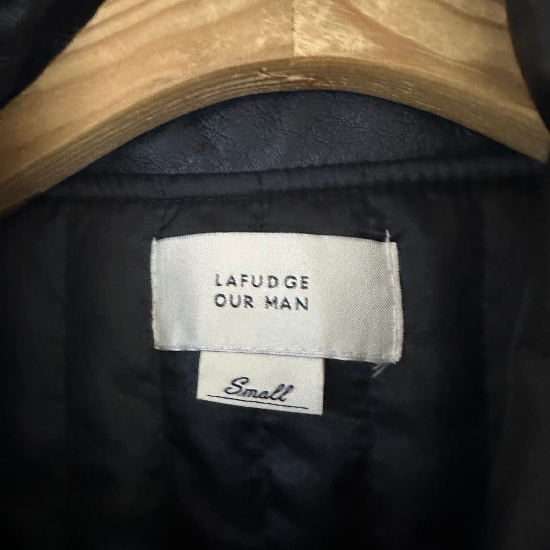 S 라퍼지스토어 레더 블루종 자켓 블랙 상품이미지3