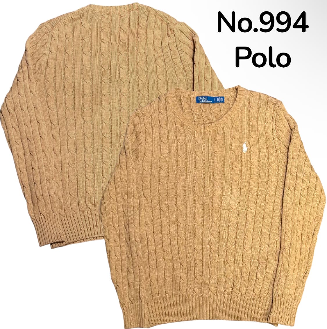 폴로 랄프로렌 케이블 니트 베이지 L 상품이미지1