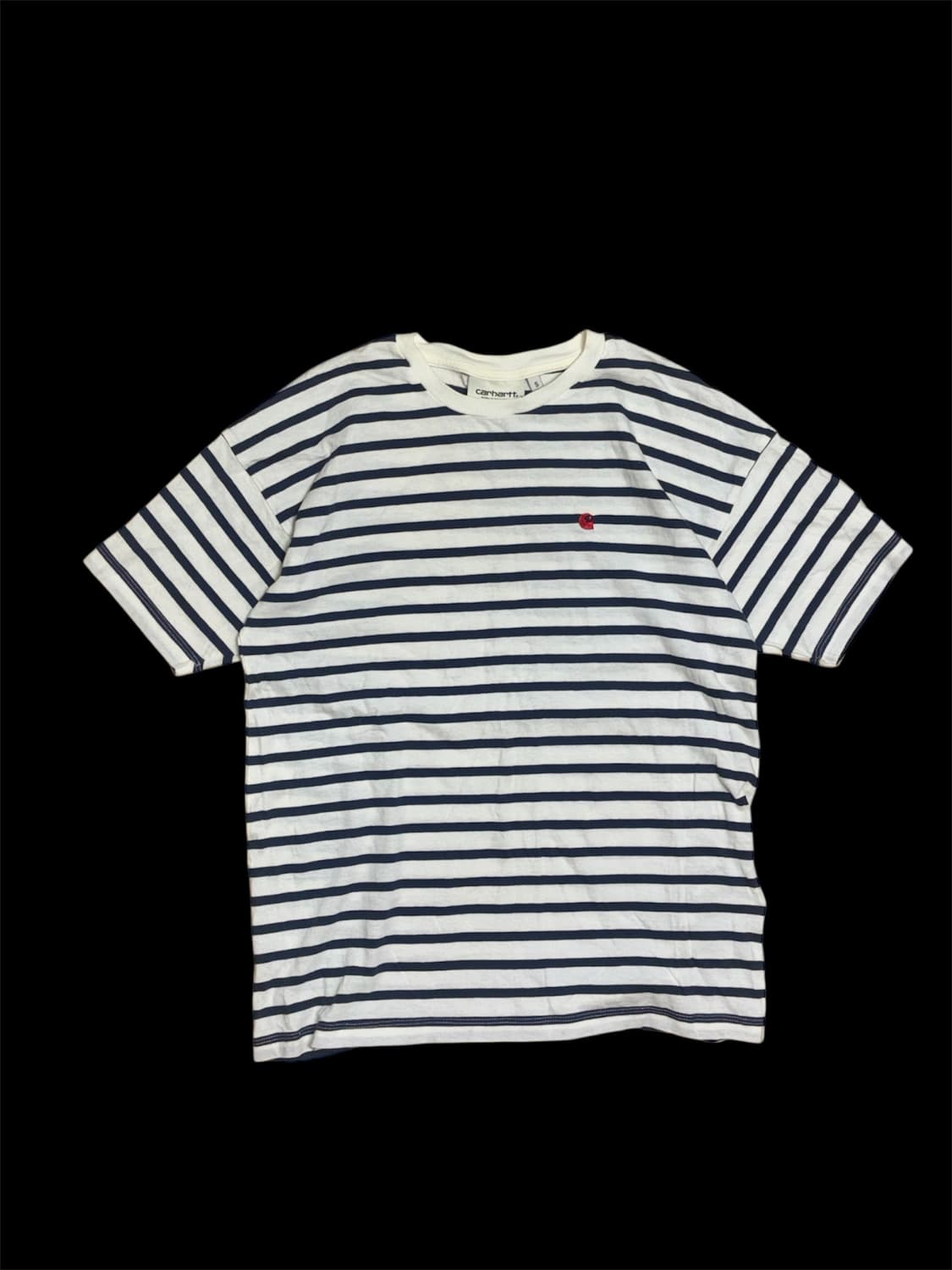 칼하트 wip 네이비 스트라이프 반팔 상품이미지1