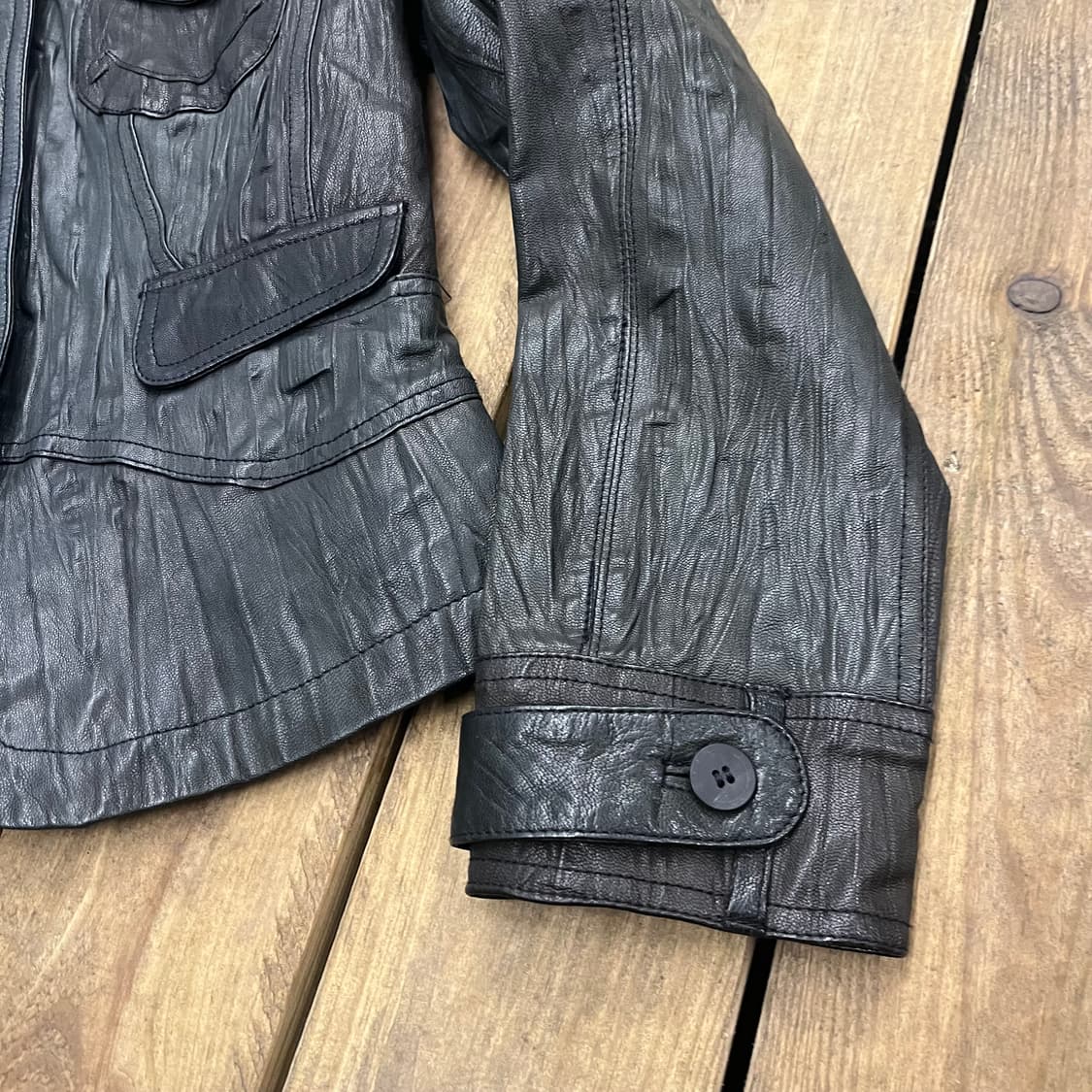 양가죽 플리츠 자켓 상품이미지3