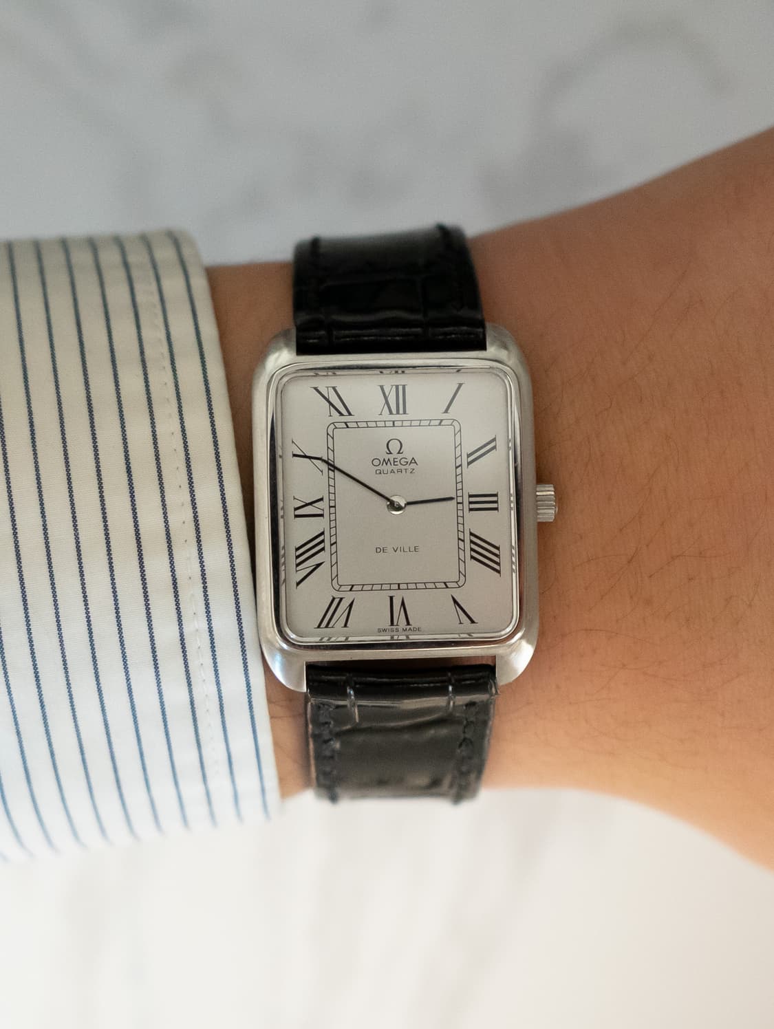 오메가 드빌 탱크 로만 점보 쿼츠 시계 상품이미지1