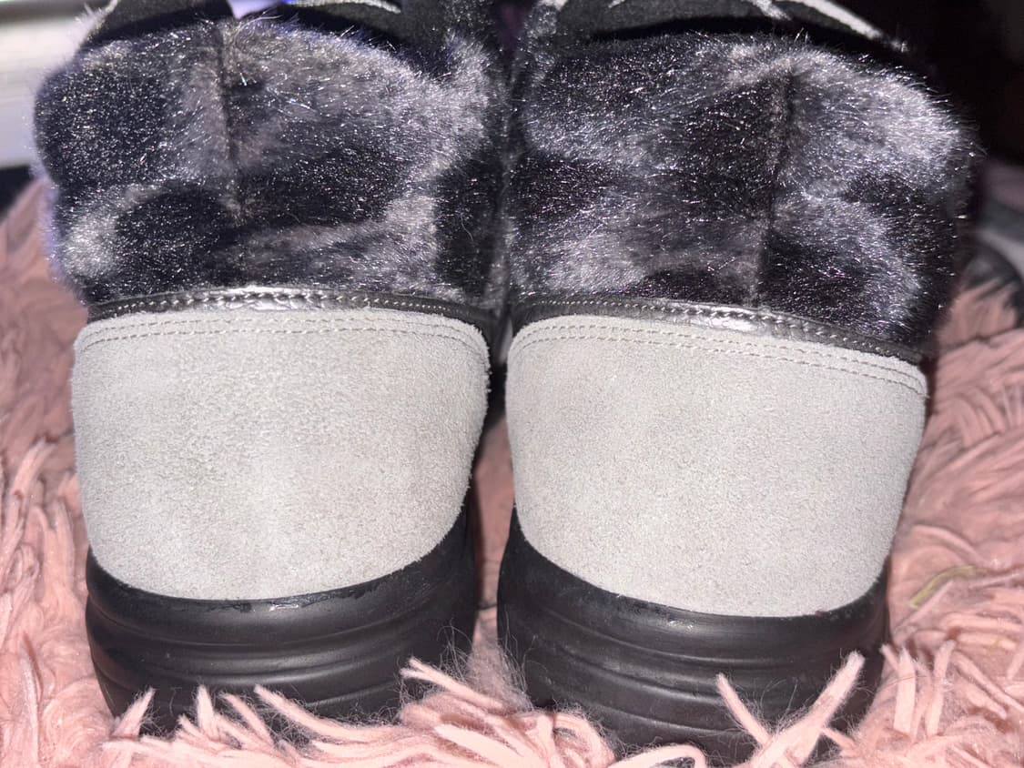 y2k 갸루깔 MLB 실버&블랙 겨울 털 슈즈 상품이미지6