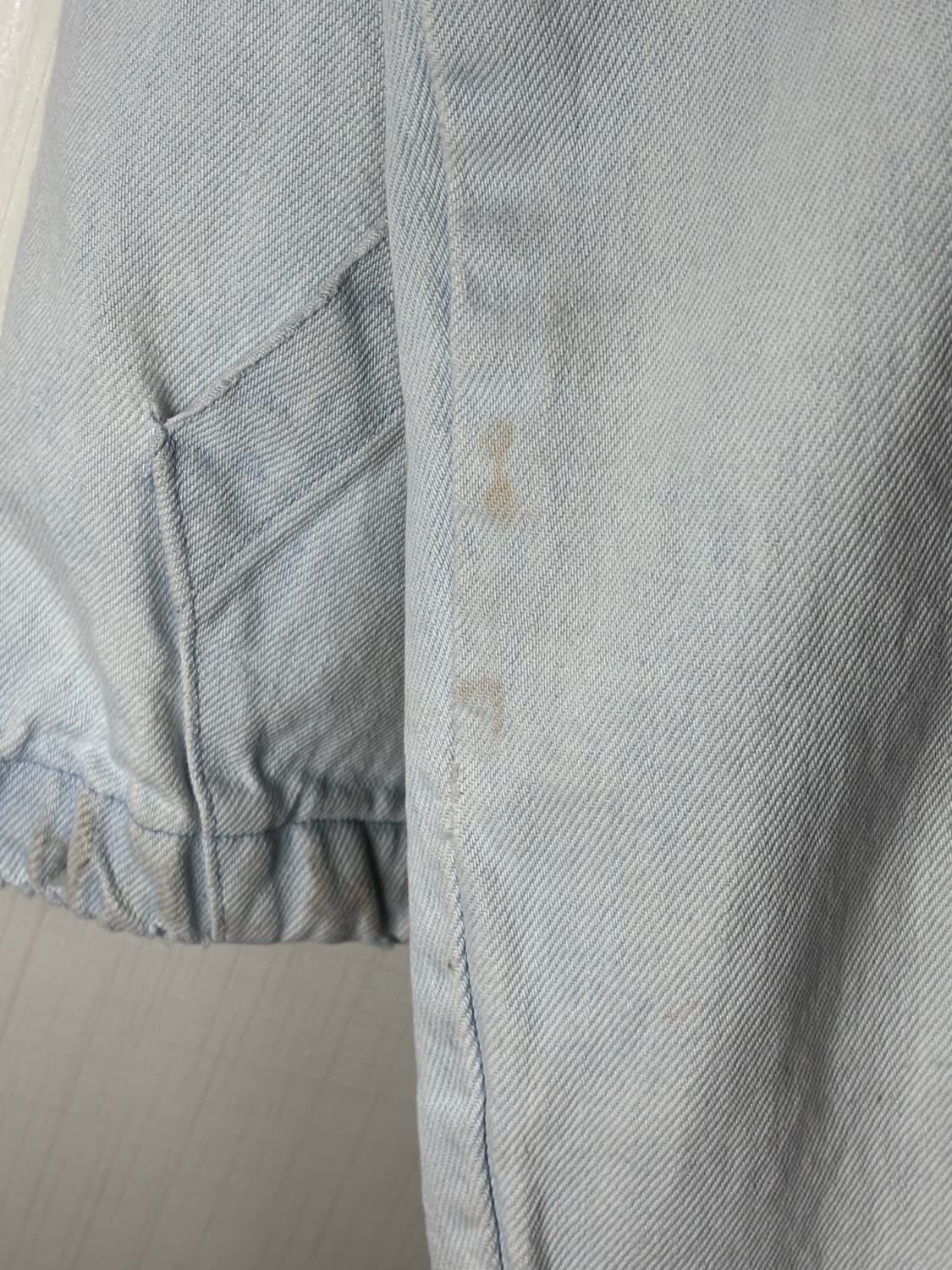 90s 폴로 화이트 데님 스윙탑 베이포트 봄버 자켓 빈티지 상품이미지8