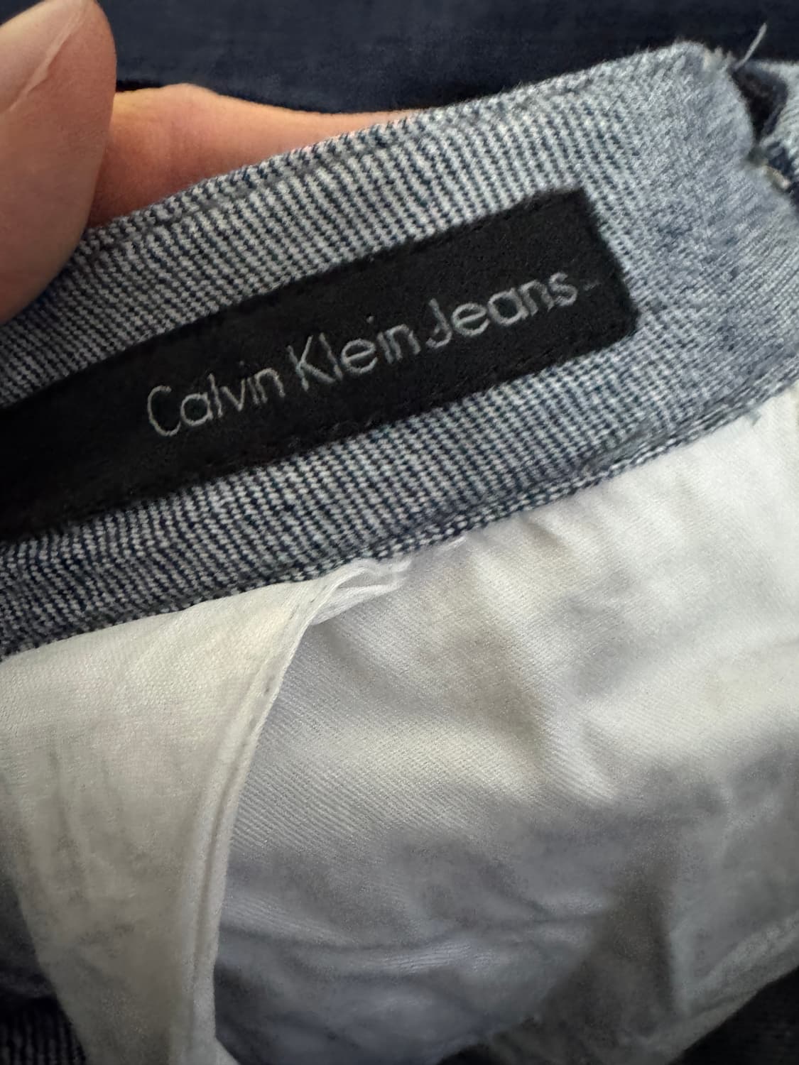 여성 캘빈클라인 진청 워싱 스키니 데님팬츠 30.7인치 상품이미지4