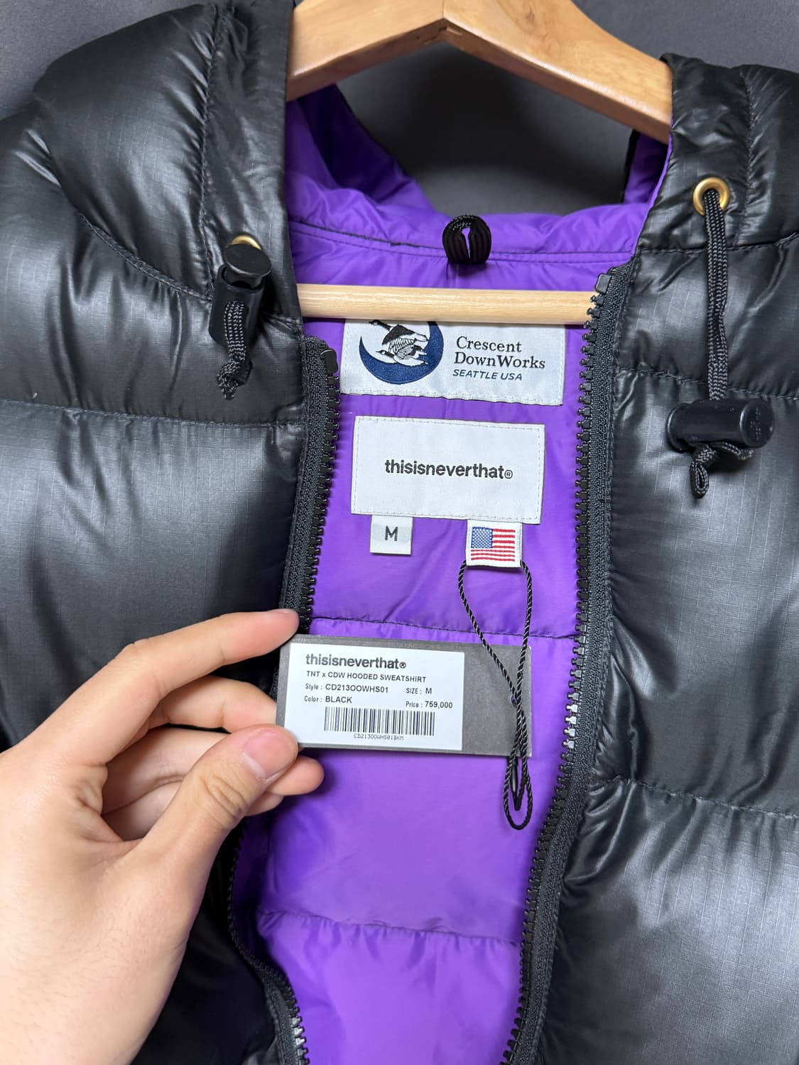 디스이즈네버댓 크레센트다운웍스 블랙 M 상품이미지5