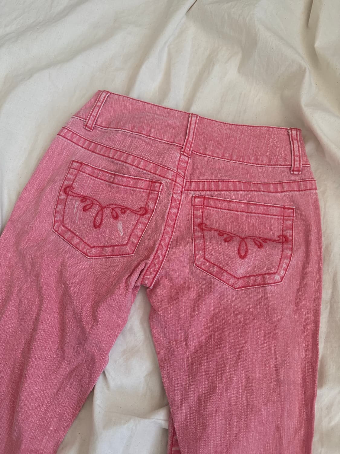 키치 갸루 하이틴 로우라이즈 부츠컷 팬츠 상품이미지7