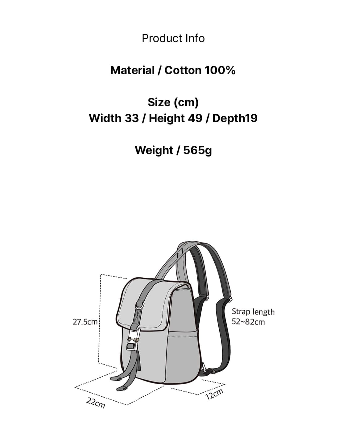 닐링 5PM30 Backpack Stripe Mini _ Gray 상품이미지2