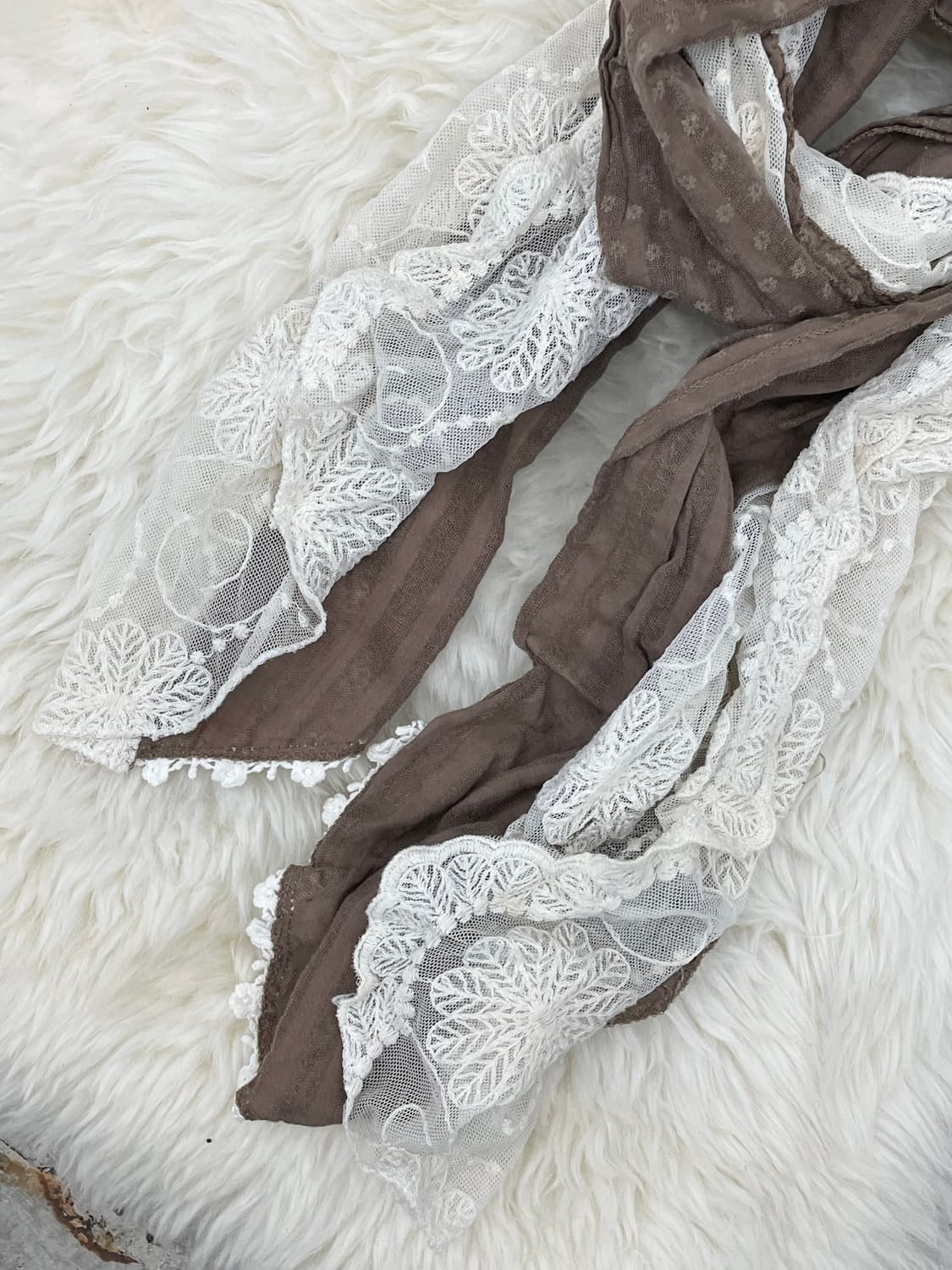 라떼모리 레이스 레이어드 머플러 상품이미지5