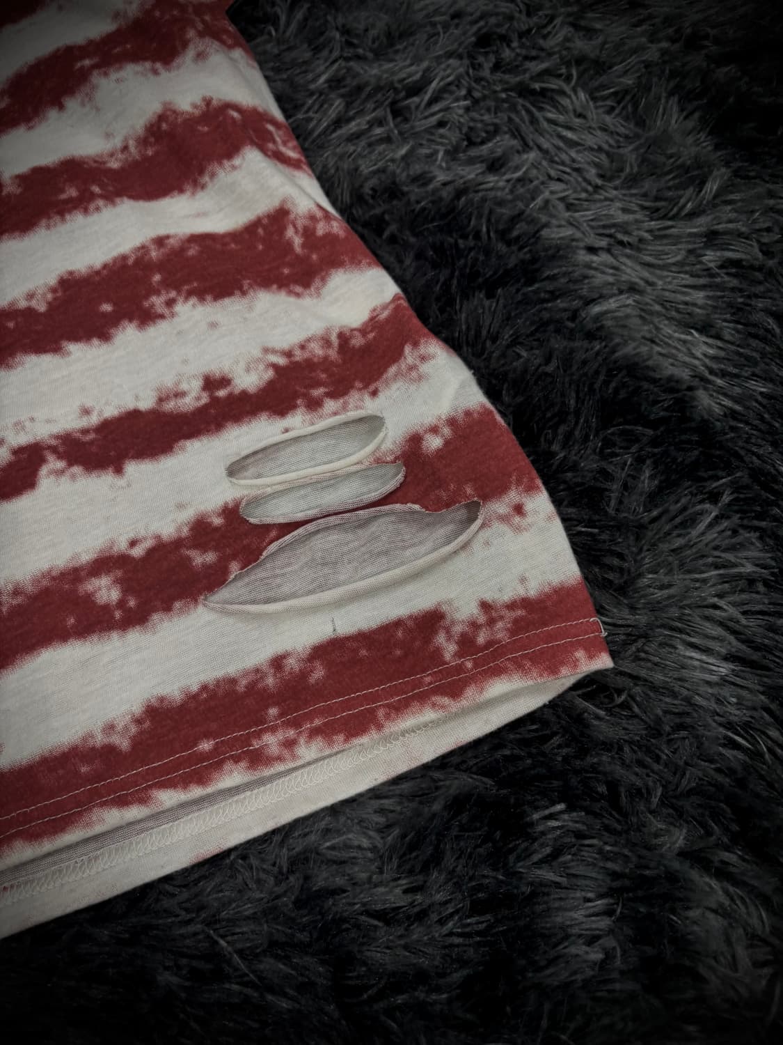 Dig Deep 성조기 패턴 오프숄더 반팔 티셔츠 상품이미지4