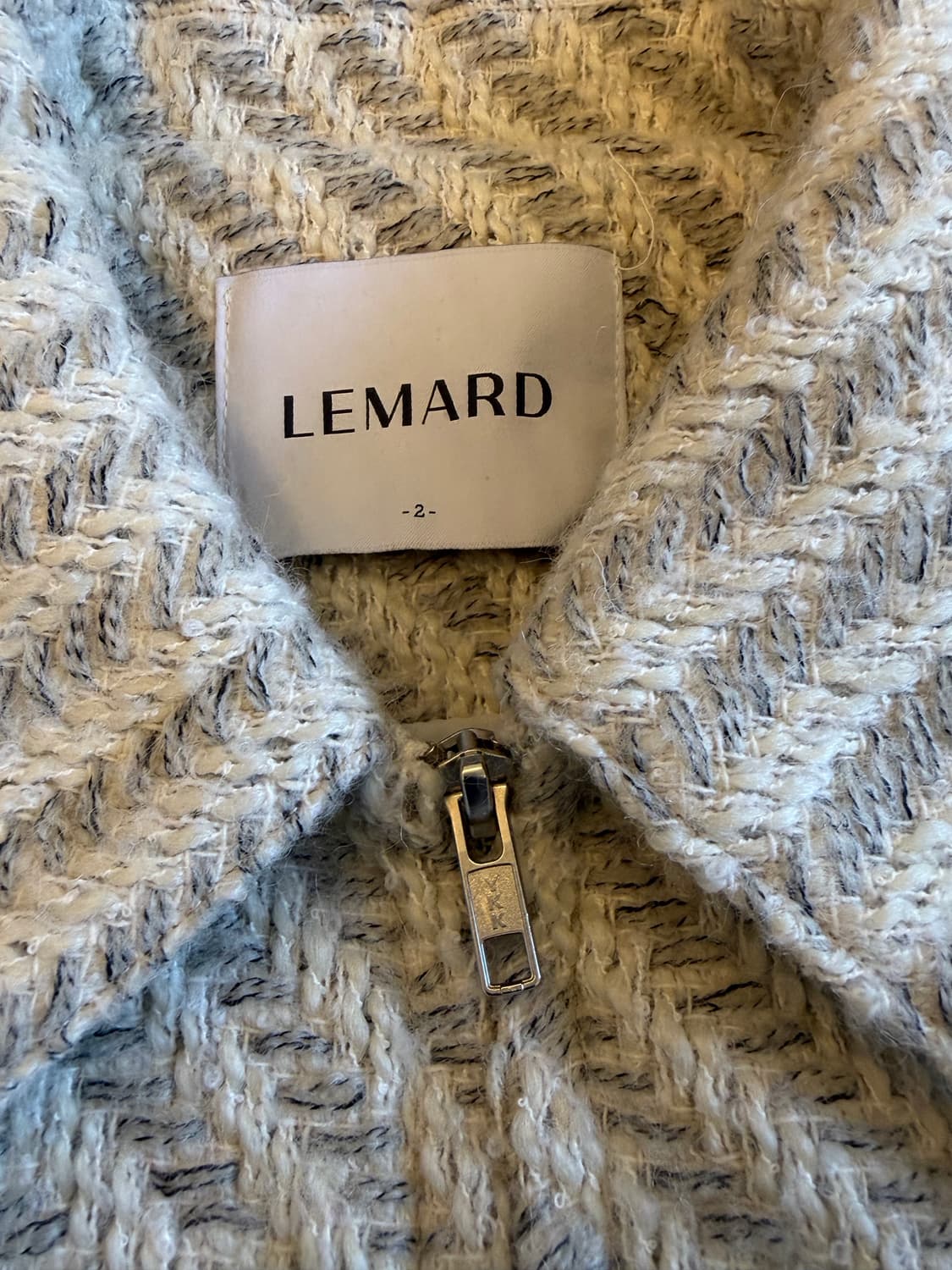 르마드 트위드 자켓 블루종 - 아이보리 (정가 28만원) 상품이미지3