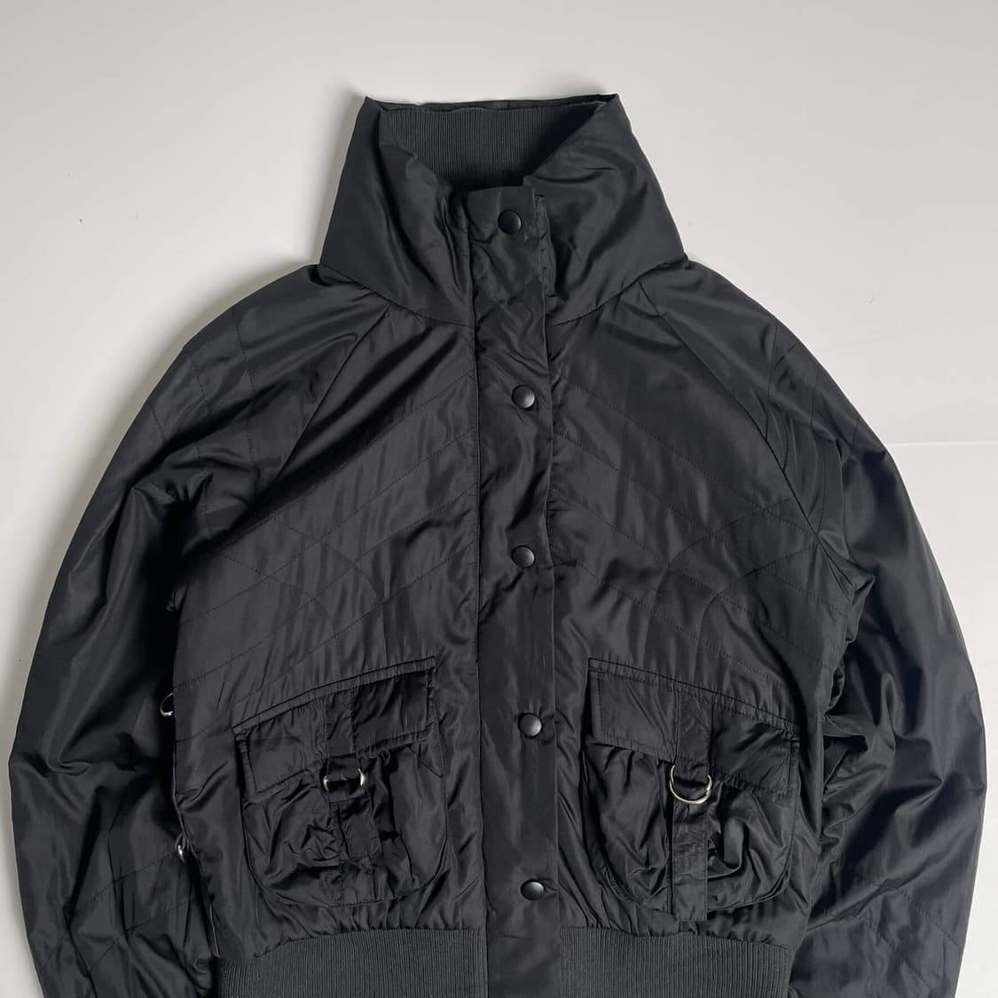 DKNY 링 디테일 스티치 나일론 봄버 상품이미지2