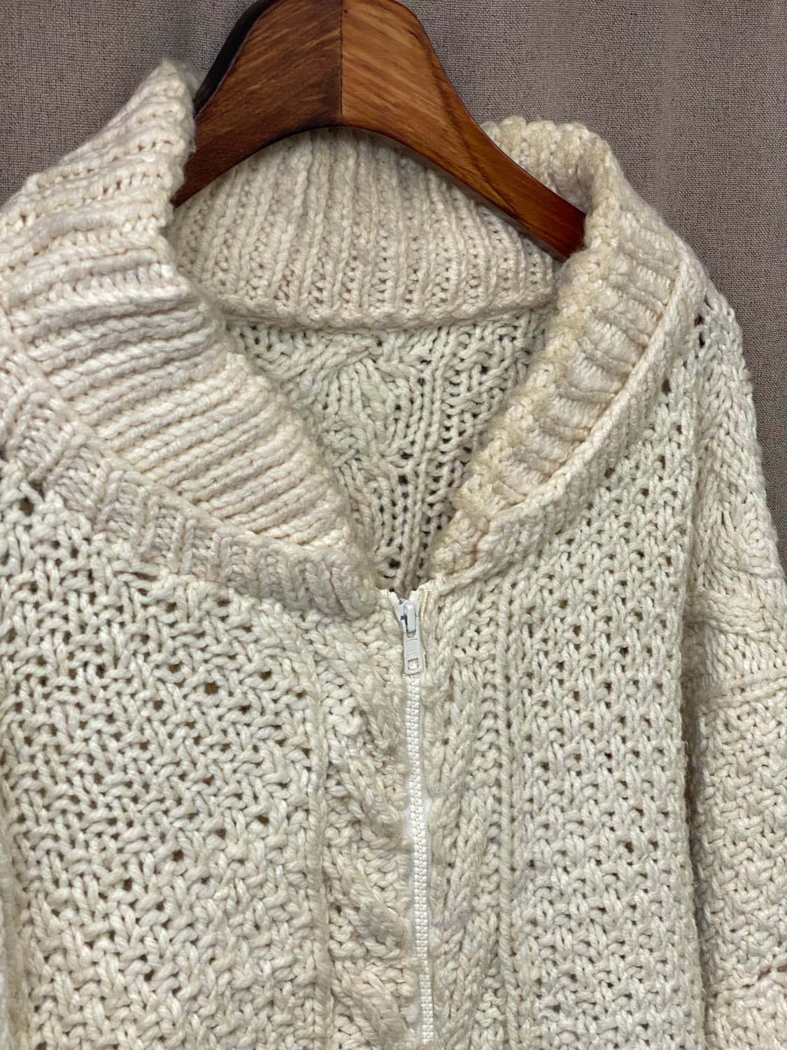 빈티지 헤비 니트 집업 상품이미지4