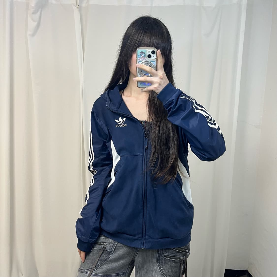 Adidas navy Europa zip-up hoodie 상품이미지1