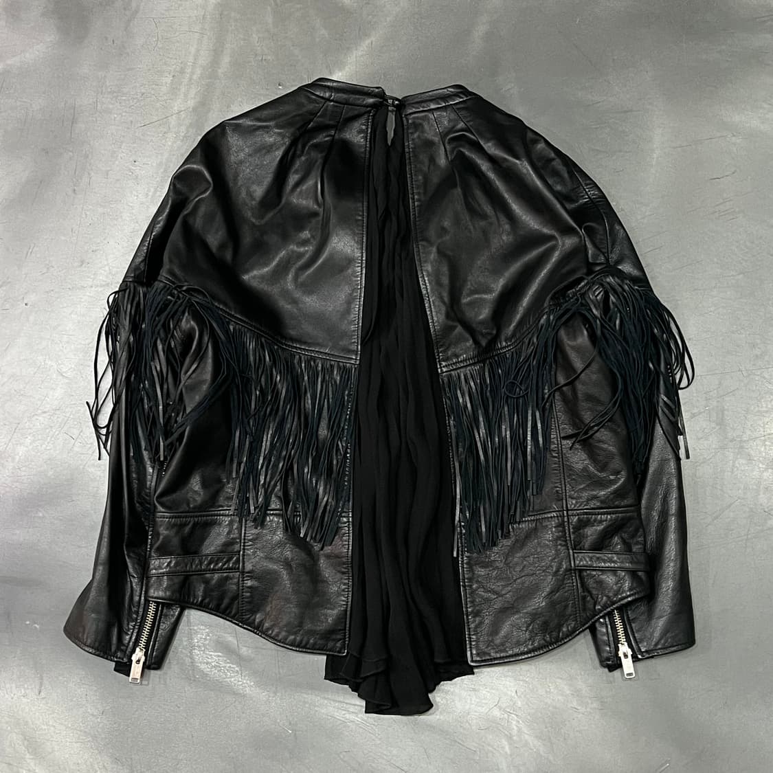  언더커버 레더 프린지 라이더 자켓 y14874 상품이미지2