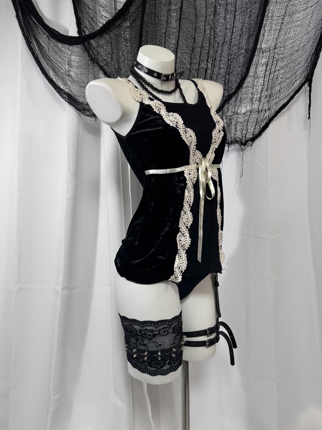  velvet lace sleeveless 상품이미지3