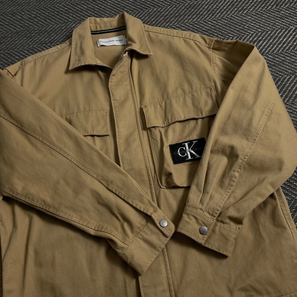 캘빈클라인 브라운 데님 포켓 워크 자켓 o 3879 상품이미지5