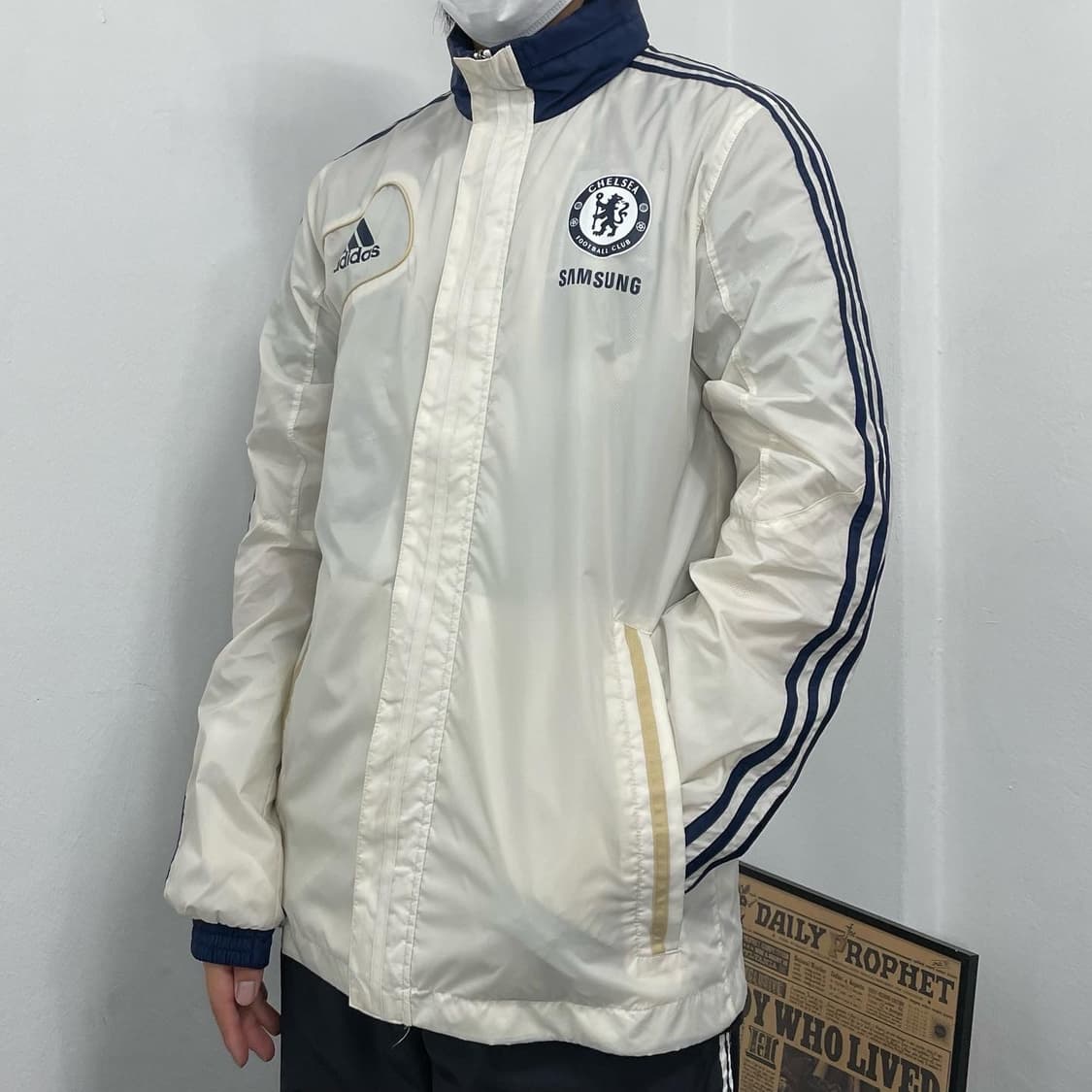 L 아디다스 삼성 첼시 빅로고 바람막이 상품이미지1