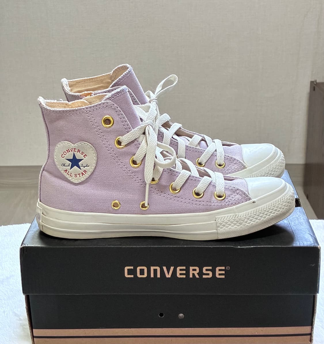 [일본한정판] 컨버스 하트패치 Z 하이 라일락 (지퍼 모델) 230 상품이미지1