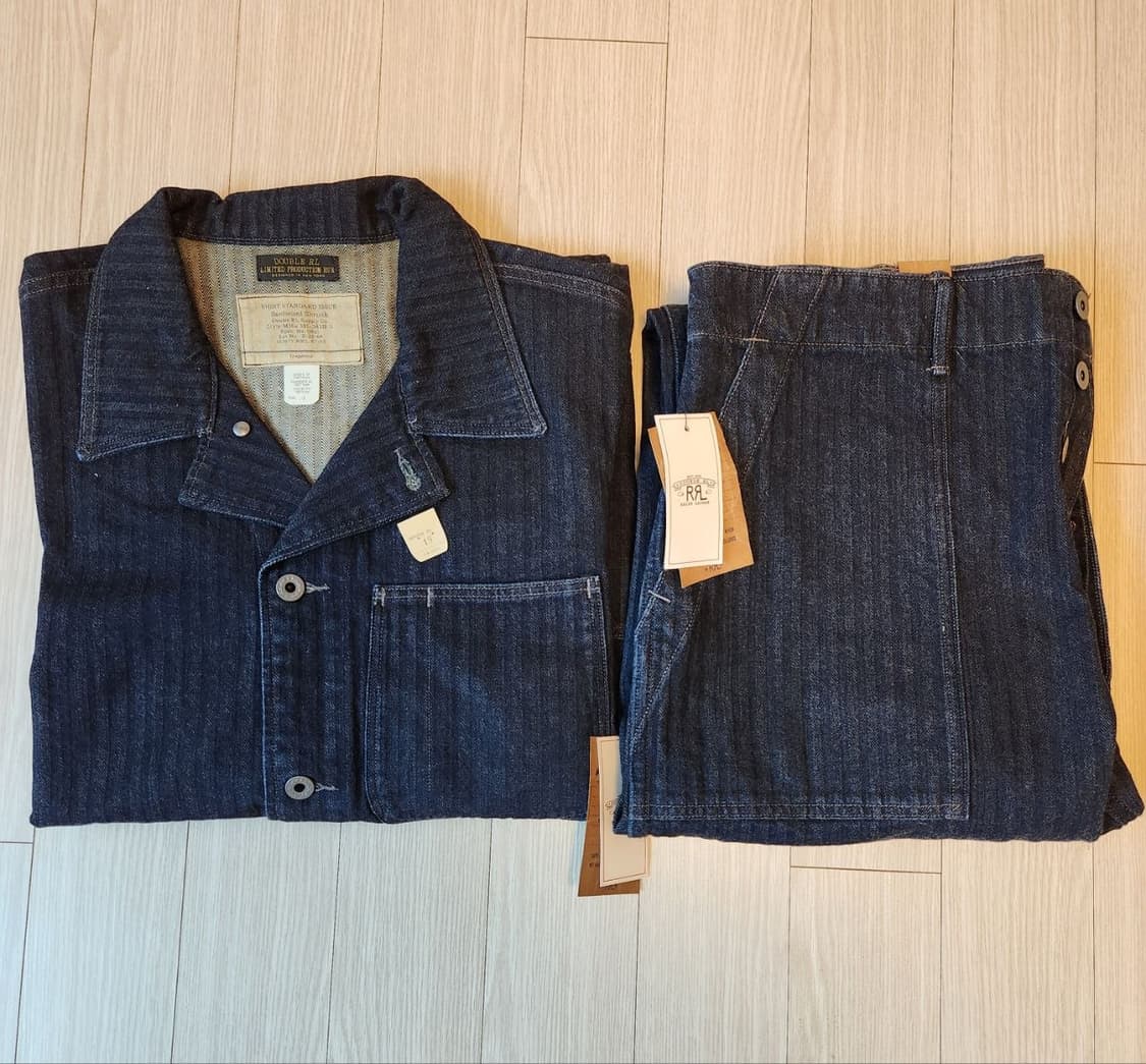더블알엘 rrl 리미티드 에디션 인디고 헤링본 셋업  L + 34/32 상품이미지2
