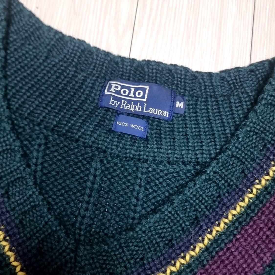 폴로 랄프로렌 브이넥 니트 그린(m) 상품이미지2