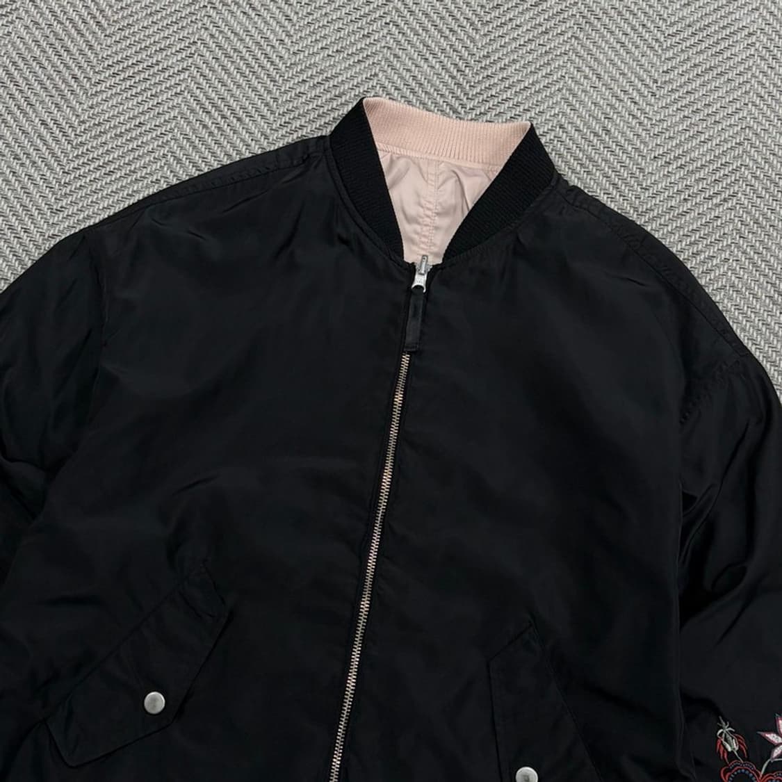 Alicia Pageboy 자수 리버시블 봄버자켓 v3992 상품이미지5