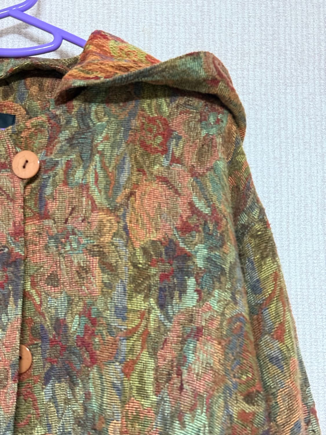 플라워패턴 빈티지 크롭 후드 상품이미지2